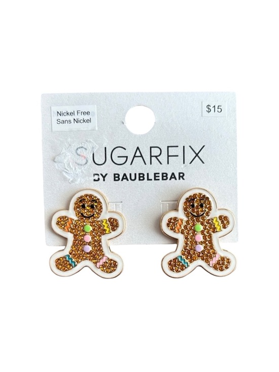 BaubleBar Jewelry - 5/$25 Sugafix by Baublebar "Sweet Tooth" Gingerbread Man Novelty Earrings
